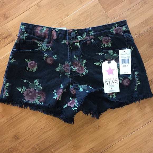 Vanilla Star Pants - Floral jean shorts